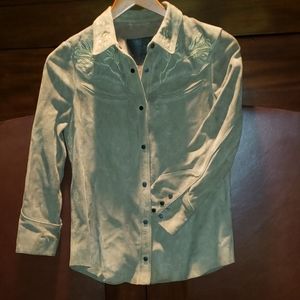 All Saints Nathalia Suede Shirt